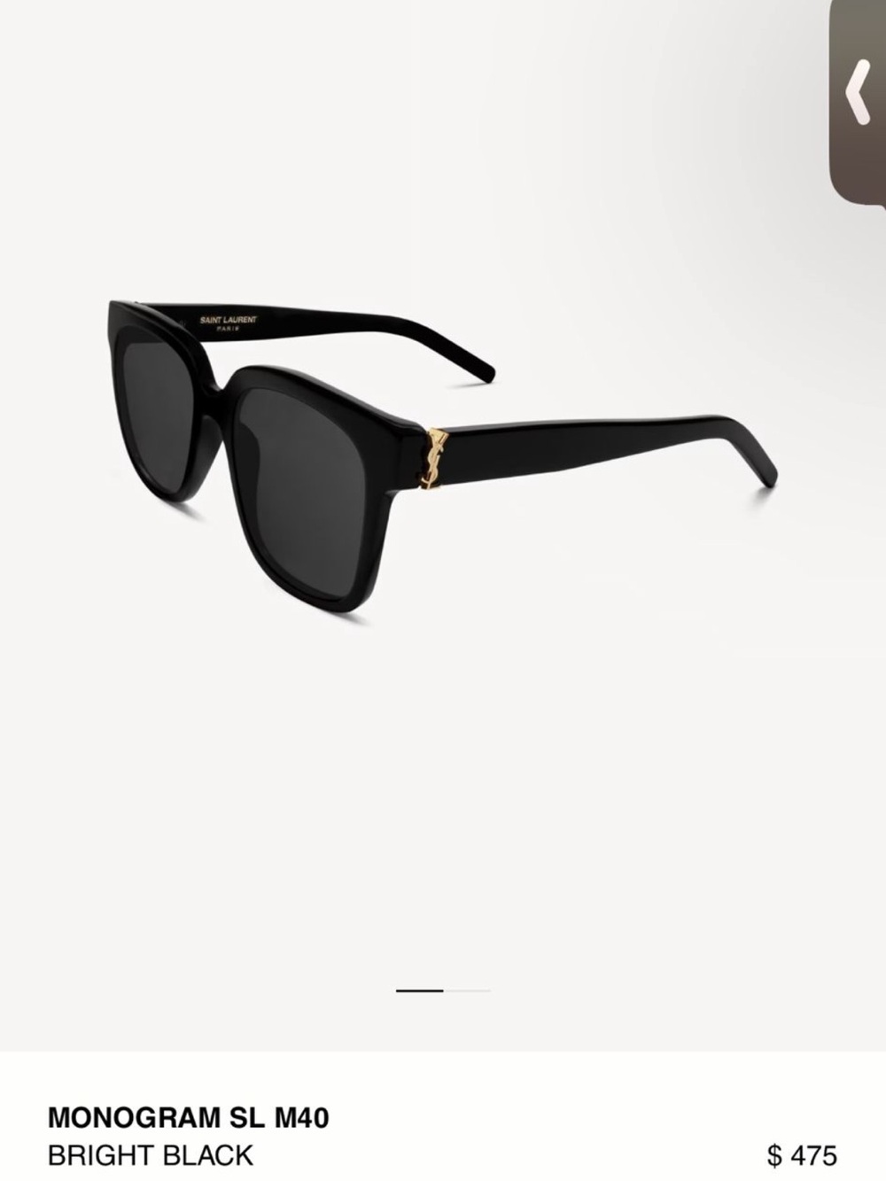 Yves Saint Laurent Black Sunglasses with Case - Picture 7 of 7